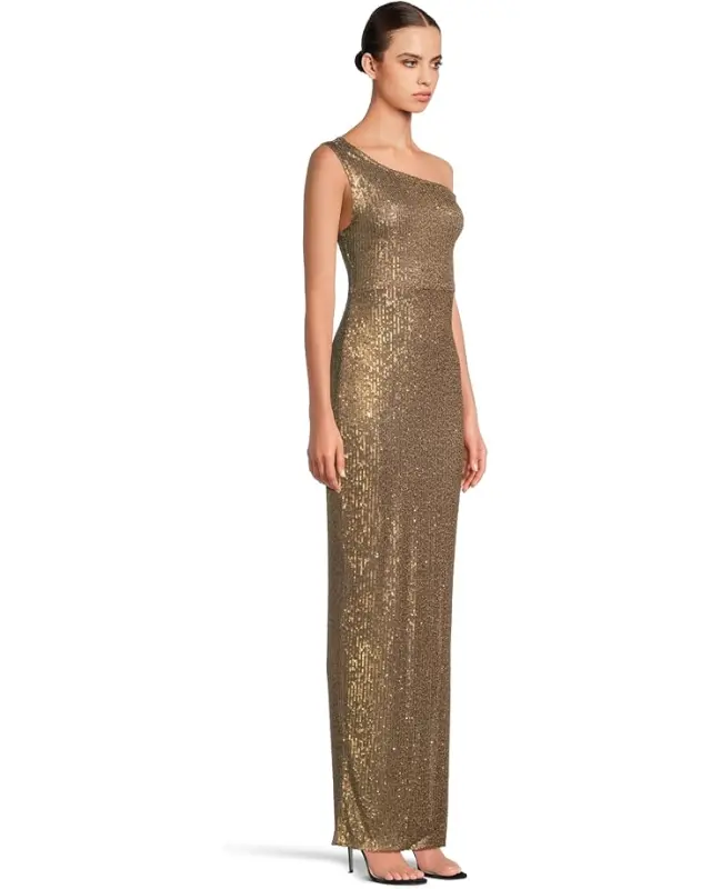 Women’s Norma Kamali Drop Shoulder Fitted Gown With Side Slit – Bronze online