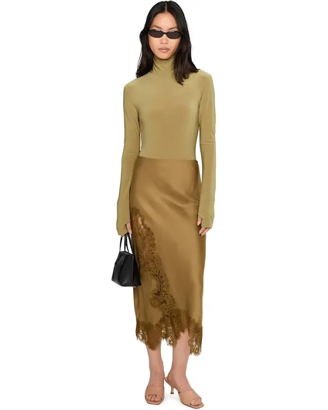 Women’s Norma Kamali Long Sleeve Turtle Bodysuit – Camel online