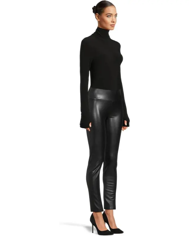 Women’s Norma Kamali Long Sleeve Turtle Open Back Bodysuit – Black online