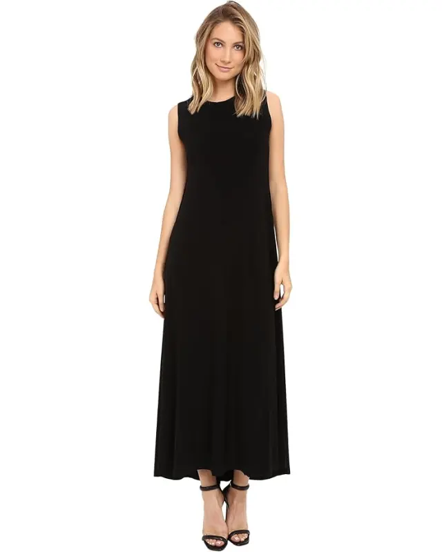 Women’s Norma Kamali Sleeveless Long Swing Dress – Black online