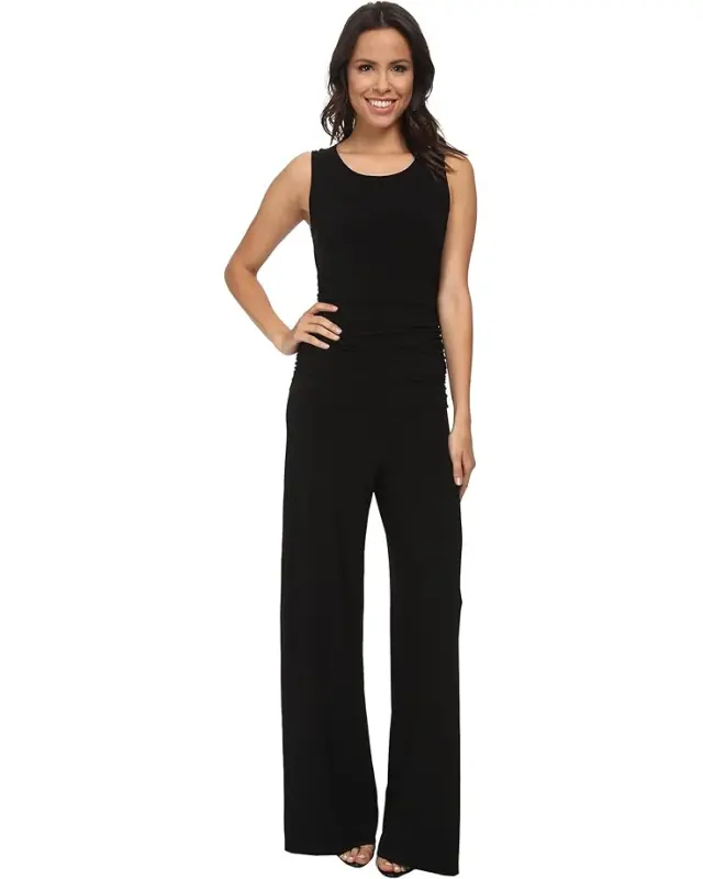 Women’s Norma Kamali Sleeveless Shirred Waist Jumpsuit – Black online