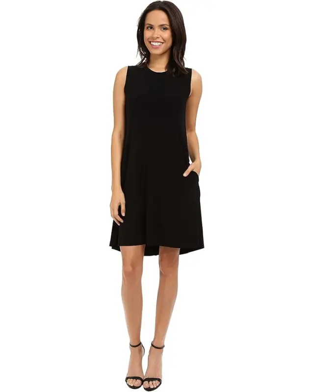 Women’s Norma Kamali Sleeveless Swing Dress – Black online