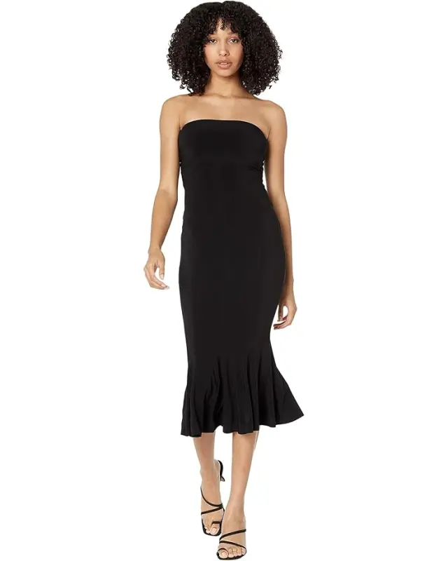 Women’s Norma Kamali Strapless Fishtail Dress To Midcalf – Black online