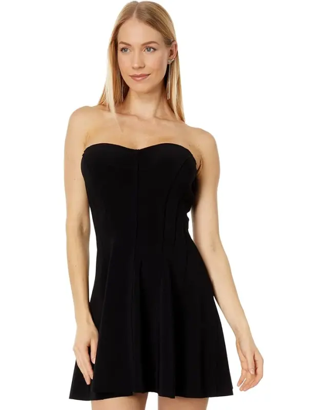 Women’s Norma Kamali Strapless Grace Mini Dress – Black online